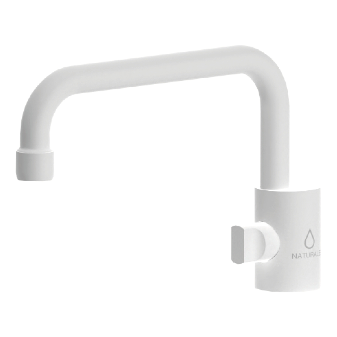 NAPOLI1-WH Puritek Napoli Rubinetto di prelievo Sottofinestra per depuratori 1 Via 6mm. Bianco Opaco - immagine 1