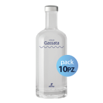 Pack 10pz. - Bottiglia Shurity Basic 75cl. Personalizzata Trasparente Acqua Gassata con Tappo Argento