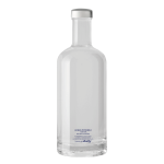Bottiglia Shurity Basic 75cl. Personalizzata Trasparente Acqua Gassata con Tappo Argento - immagine 2