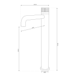 Shurity Neck Colonnina per Erogatore Acqua 3 vie 1/4” - Nero Opaco - immagine 2