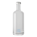 Bottiglia Shurity Basic 75cl. Personalizzata Trasparente Acqua Liscia con Tappo Argento - immagine 2