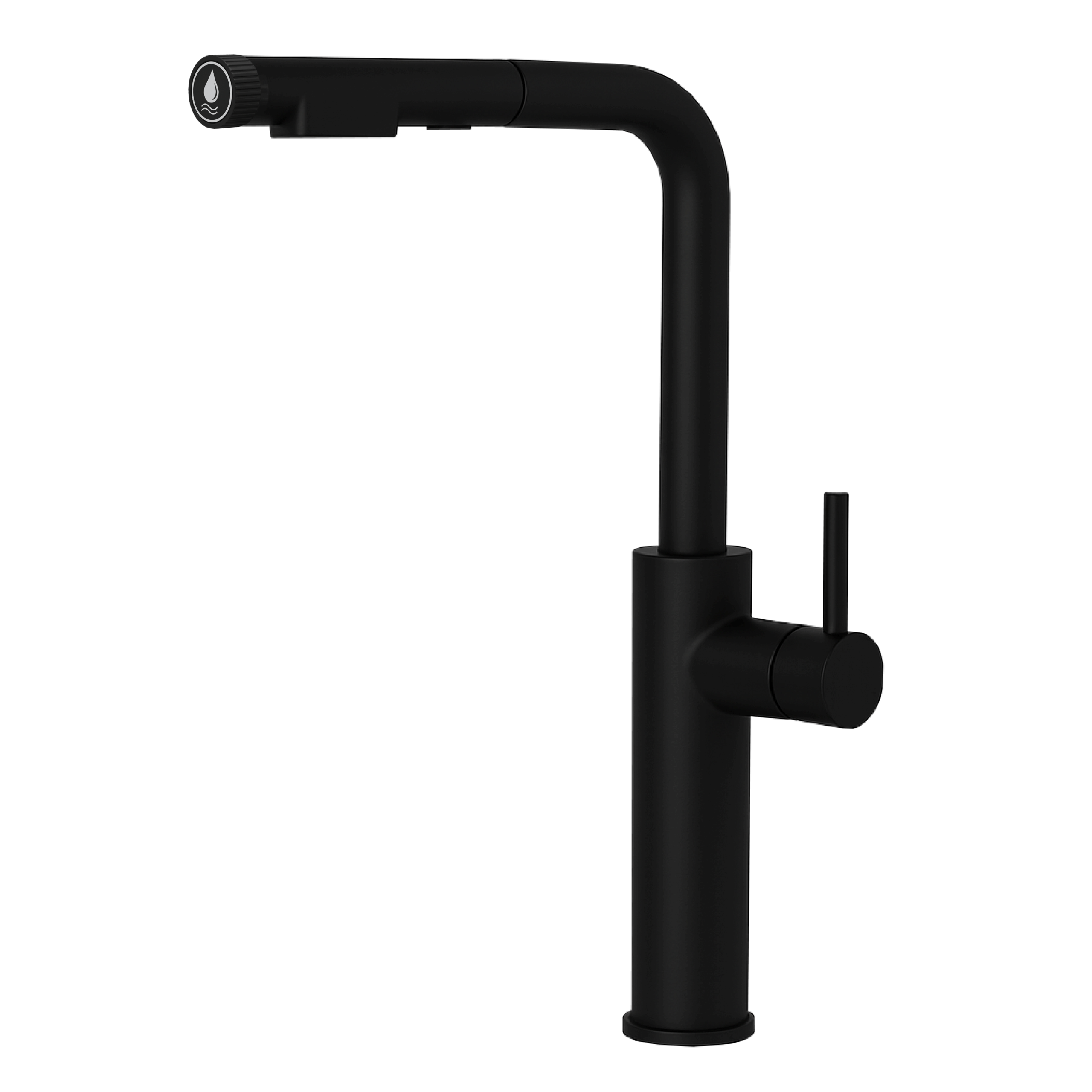 331541-BK Shurity 385 Rubinetto da cucina con Doccetta estraibile 3 vie Nero Opaco - immagine 1