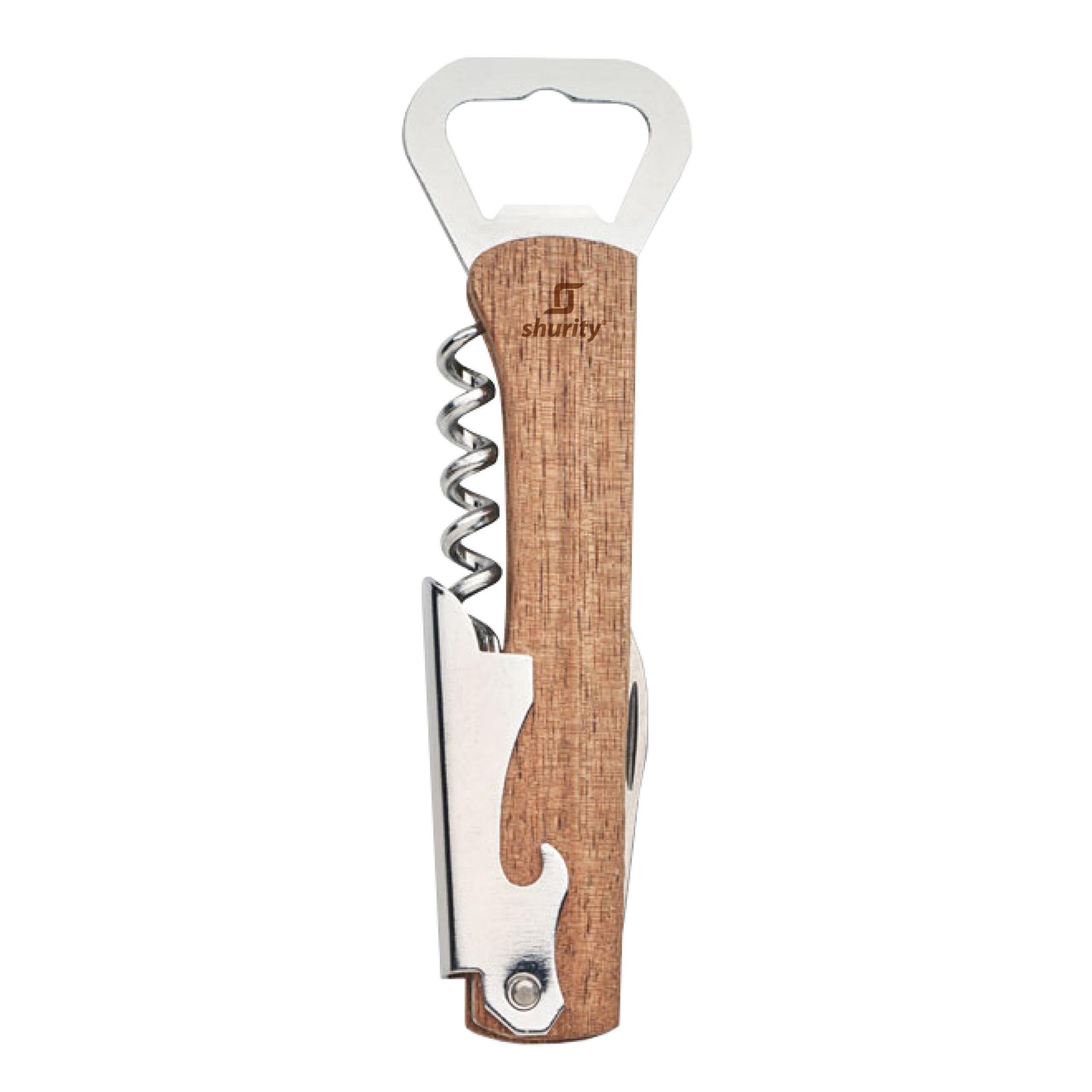 331554-SH Shurity Apribottiglie BambooOpener Multi 3 in 1 - immagine 1