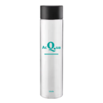 Bottiglia Cilinder 75cl. Personalizzata Trasparente Acqua Liscia con Tappo Nero  (NO LOGO SHURITY)