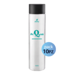 Pack 10pz. - Bottiglia Shurity Cilinder 75cl. Personalizzata Trasparente Acqua Liscia con Tappo Nero
