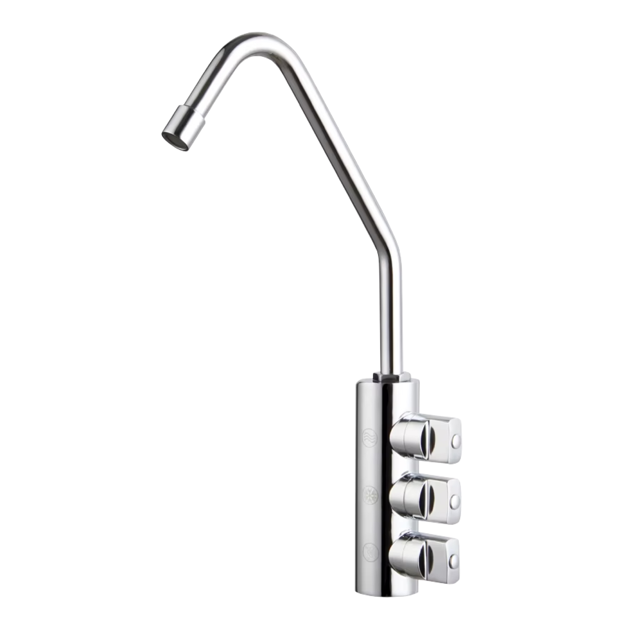 331603-CR Shurity 302 Acciaio Inox Rubinetto di prelievo 3 vie per depuratori 1/4”mm. Cromo - immagine 1