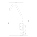 Shurity 302 Acciaio Inox Rubinetto di prelievo 3 vie per depuratori 1/4”mm. Cromo - immagine 2