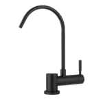 Puritek Simple Rubinetto di Prelievo 1 Via Abbattibile Sottofinestra per Depuratori d’acqua 1/4” Nero Opaco