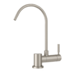 Puritek Simple Rubinetto di Prelievo 1 Via Abbattibile Sottofinestra per Depuratori d’acqua 1/4” Nickel Spazzolato