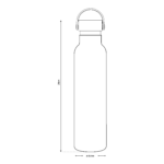 Shurity Water Go Sport Borraccia Termica Acciaio inox con rivestimento in ceramica 1lt. Rosa con doppio tappo - immagine 3