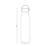 Shurity Water Go Sport Borraccia Termica Acciaio inox con rivestimento in ceramica 600ml. Celeste con doppio tappo - immagine 3
