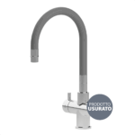 Shurity Snake Rubinetto da cucina Sottofinestra con canna snodabile 5 vie 3/8” Cromo/Grigio – Prodotto con segni d’usura