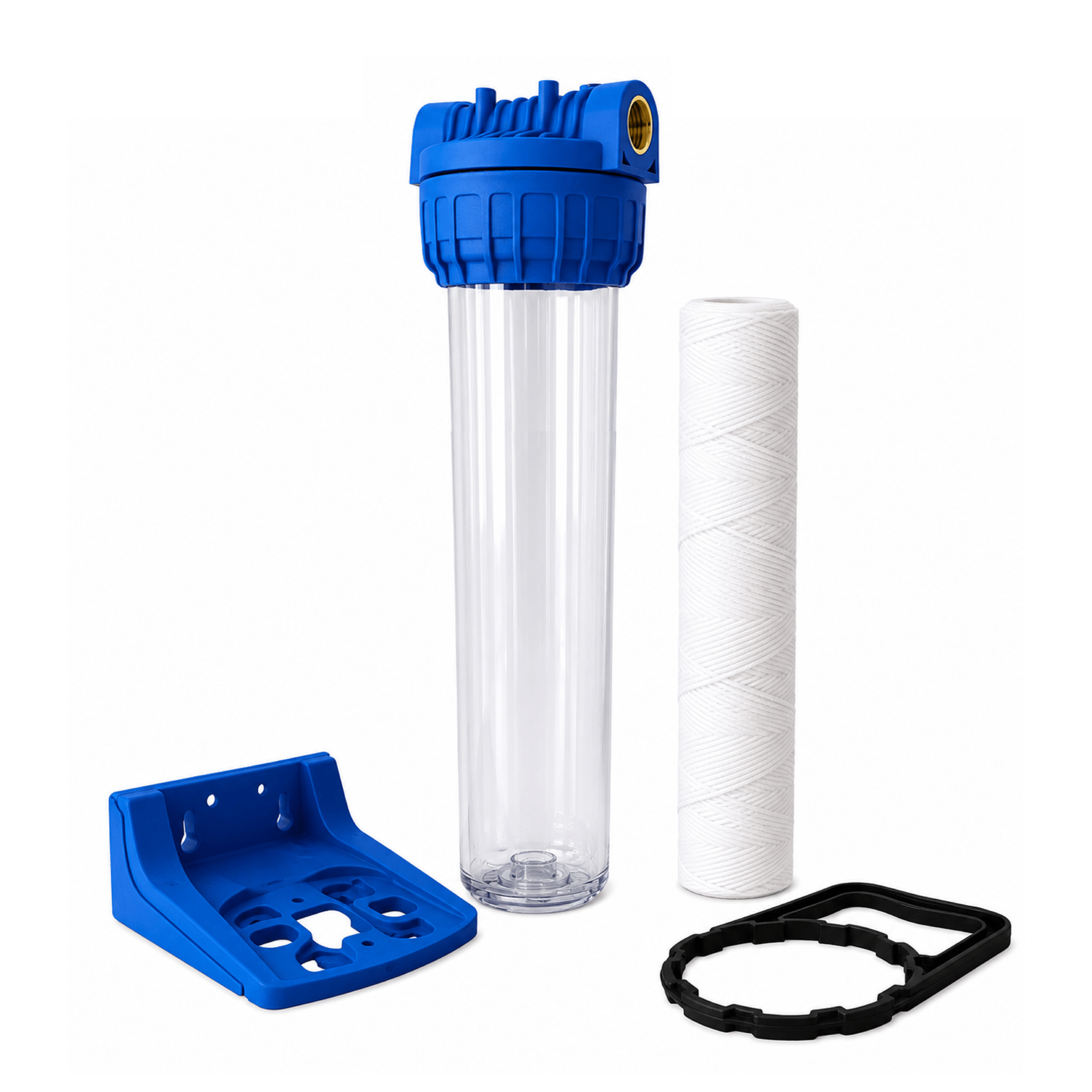 vessel3 Kit filtrazione Completo 3 pezzi 20” IN-OUT 1“ trasparente - immagine 1