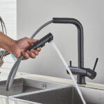 Shurity 421 Rubinetto da cucina con Doccetta estraibile 4 vie Nero Opaco - immagine 3