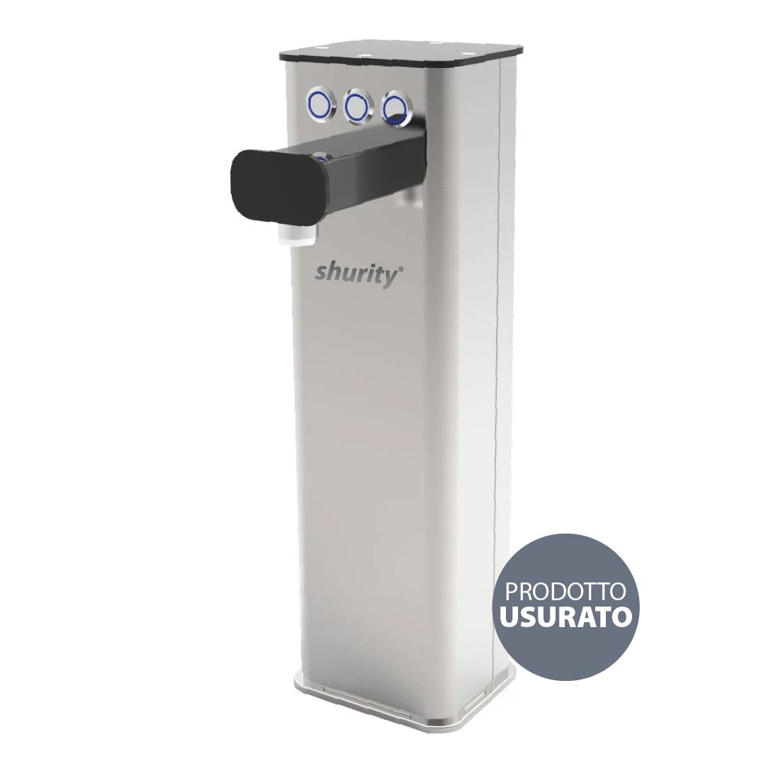 OC-331069-IB-100 Shurity Kora Colonnina meccanica 3 vie con pulsanti Inox/Nera - Prodotto con segni d’usura - immagine 1