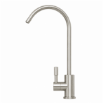 Puritek Floa Rubinetto di prelievo 1 via Acciaio Inox per depuratori  1/4” Nickel Spazzolato