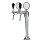 Shurity Ice Colonnina meccanica 2 vie con medaglioni rubinetto con compensatore cromata