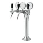 Shurity Ice Colonnina meccanica 3 vie con medaglioni ricircolo acqua rubinetto con compensatore cromata