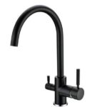 Shurity 350 Rubinetto da cucina 3 vie 3/8” Nero Opaco