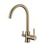 Shurity 350 Rubinetto da cucina 3 vie 3/8” Ottone Spazzolato