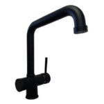 Shurity 392 Rubinetto da cucina Canna Alta 3 vie 3/8” Nero Opaco