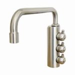 Shurity 312 Rubinetto di prelievo 3 vie Sottofinestra per depuratori 6mm. Nickel Spazzolato