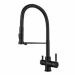 Shurity 365 Rubinetto da cucina con Doccetta 3 vie Nero Opaco