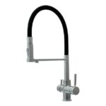 Shurity 460 Rubinetto da cucina con Doccetta in gomma 4 vie 3/8” Cromo/Nero