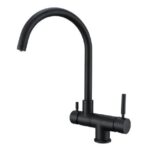 Shurity 470 Rubinetto da cucina Abbattibile sottofinestra 4 vie 3/8” Nero Opaco