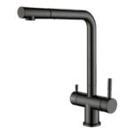 Shurity 382 Rubinetto da cucina con Doccetta estraibile 3 vie 3/8” Nero Opaco