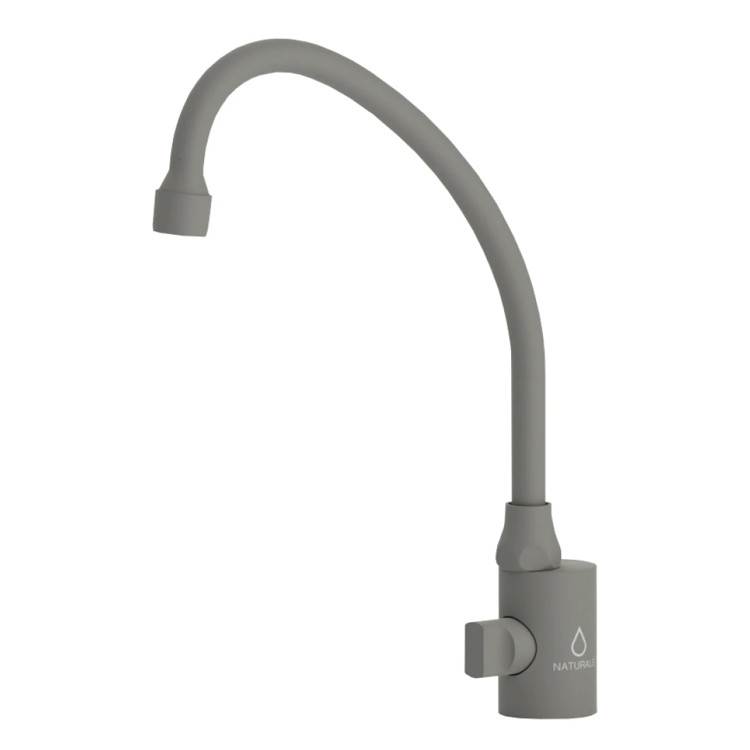 331217-GR Puritek Firenze Rubinetto di prelievo per depuratori 1 Via 6mm. Grigio Tortora - immagine 1