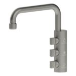 Shurity Napoli Rubinetto di prelievo Sottofinestra per depuratori 3 Vie 6mm. Nickel Spazzolato