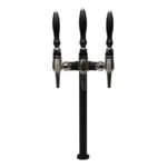 Shurity Fit Colonnina Meccanica 3 vie Nero Opaco con rubinetti Cromati