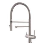 Shurity 362 Rubinetto da cucina con Doccetta a molla 3 vie 3/8” Acciaio Inox Satinato