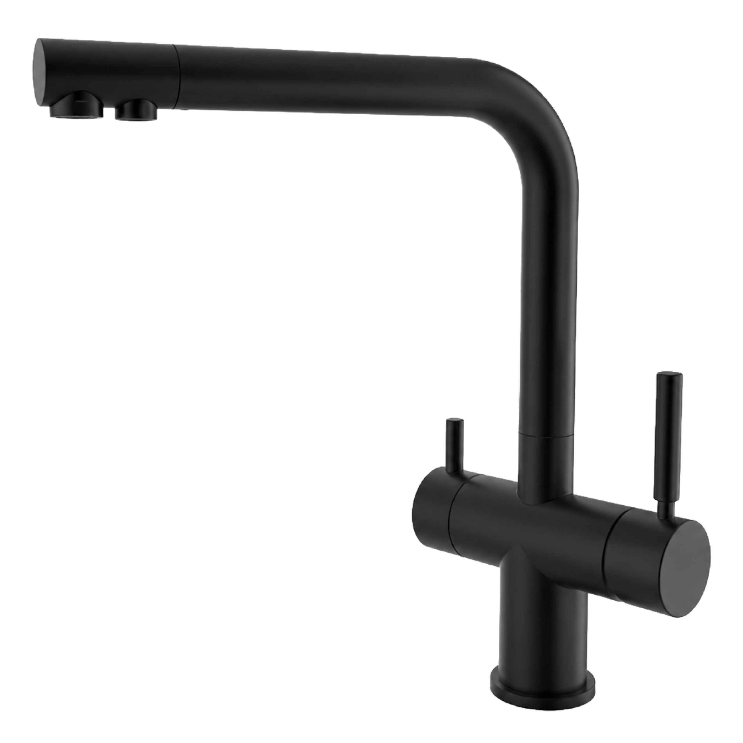 332019-BK Shurity 524 Rubinetto da cucina 5 vie Acciaio Inox Nero Opaco - immagine 1