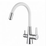 Shurity Flexi Rubinetto da cucina 3 vie Cromo/Bianco
