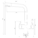 Shurity 524 Rubinetto da cucina 5 vie Acciaio Inox Bianco - immagine 2