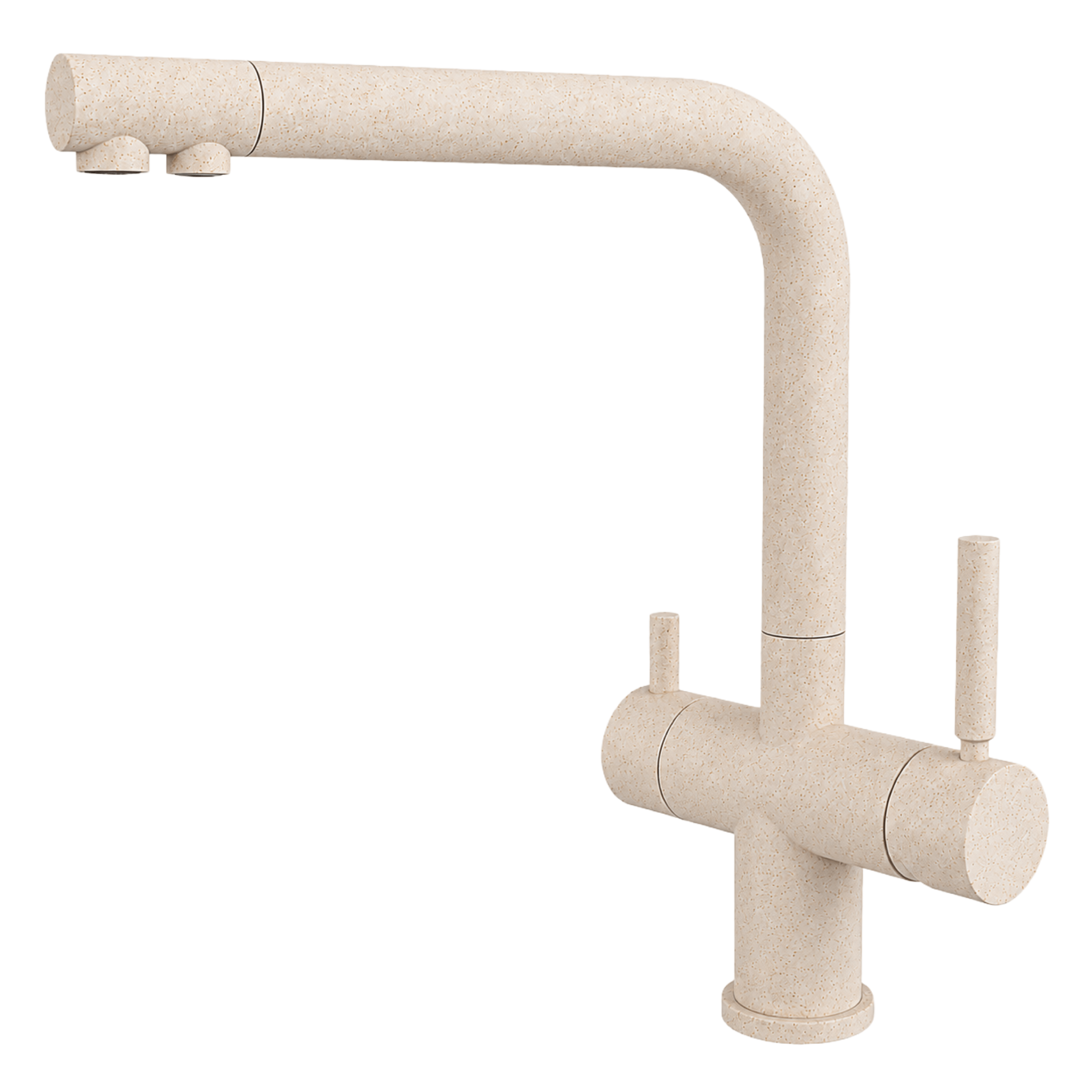 331978-GA Shurity 424 Rubinetto da cucina 4 vie Acciaio Inox Granito Avena - immagine 1